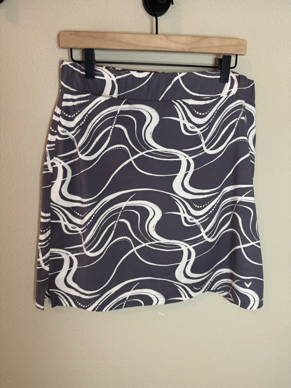 Callaway Gray White Print Golf Skort Size L Athletic